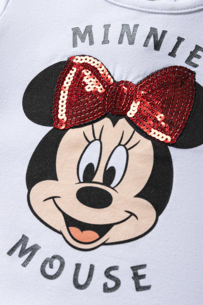 Minnie Mouse Tutu With Leggings Set White & Red