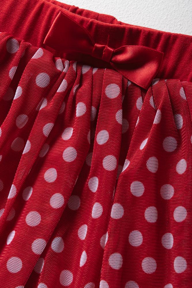 Minnie Mouse Tutu With Leggings Set White & Red (2)