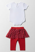 Minnie Mouse Tutu With Leggings Set White & Red (4)