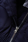 Hooded Parka Coat Navy (1)