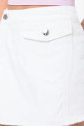 Denim Jeans Skort White (4)