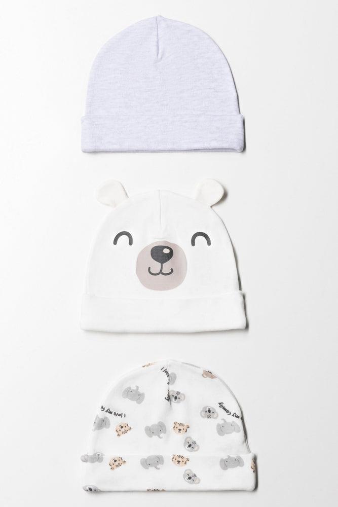 3 Pack Hats Grey