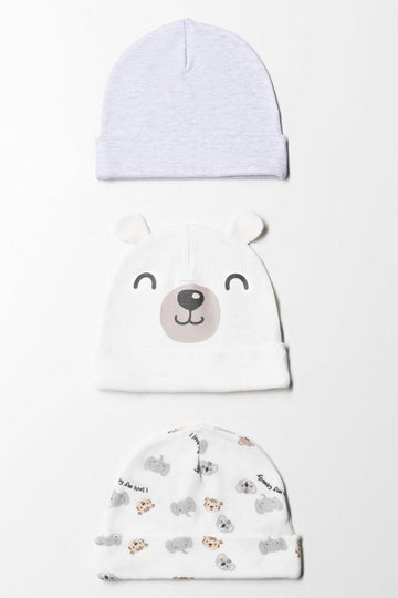 3 Pack Hats Grey