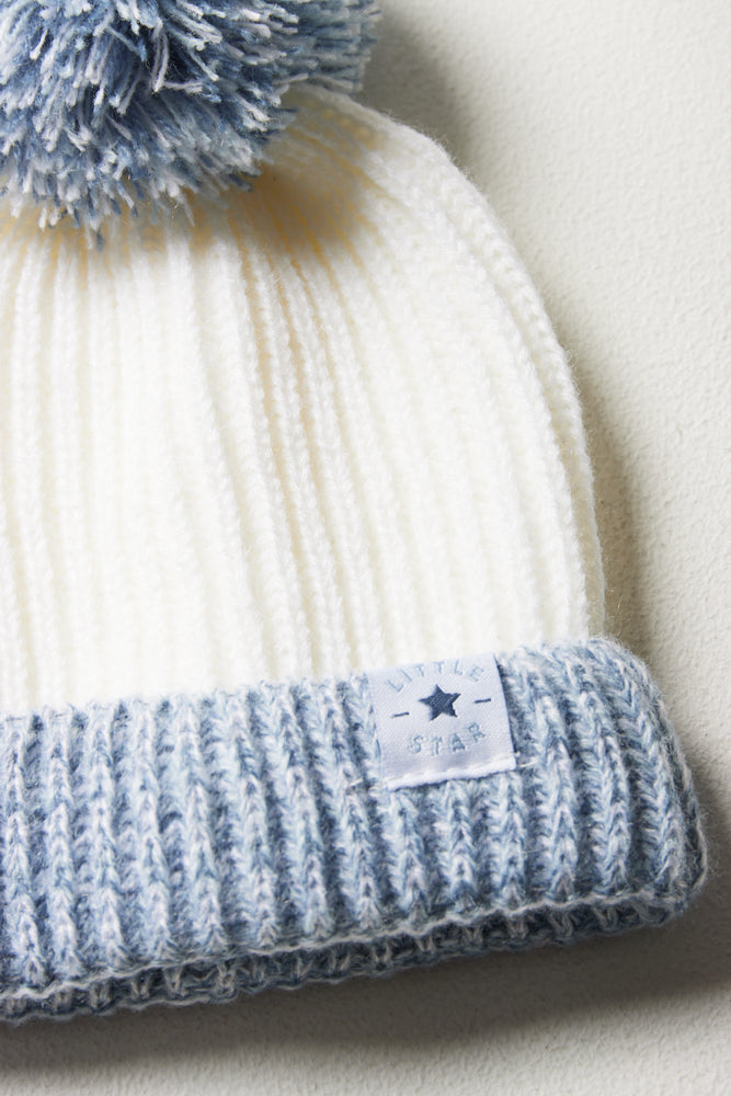 Beanie Blue & White (1)