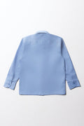 Unisex Primary School Long Sleeve Collar Shirt Blue Toughees (3)