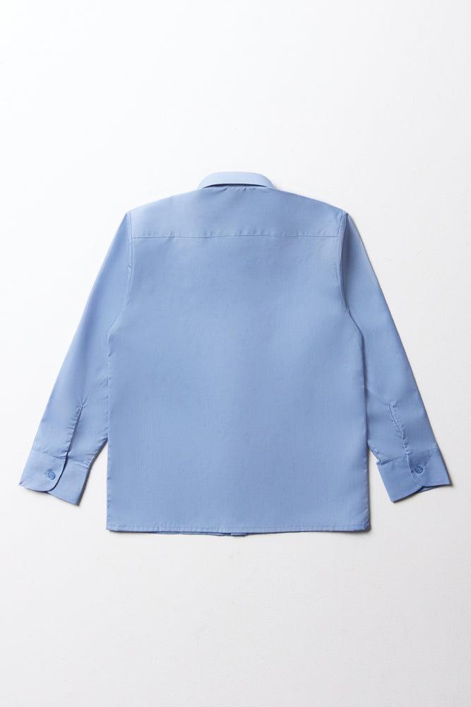 Unisex Primary School Long Sleeve Collar Shirt Blue Toughees (3)