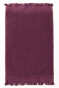 Fringe Guest Towel Plum
