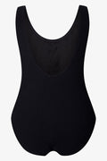 Textured Full Piece Swimsuit Black (1)