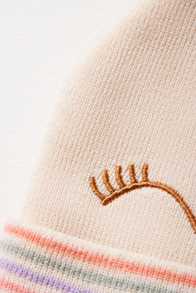 Beanie Natural & Pink (1)
