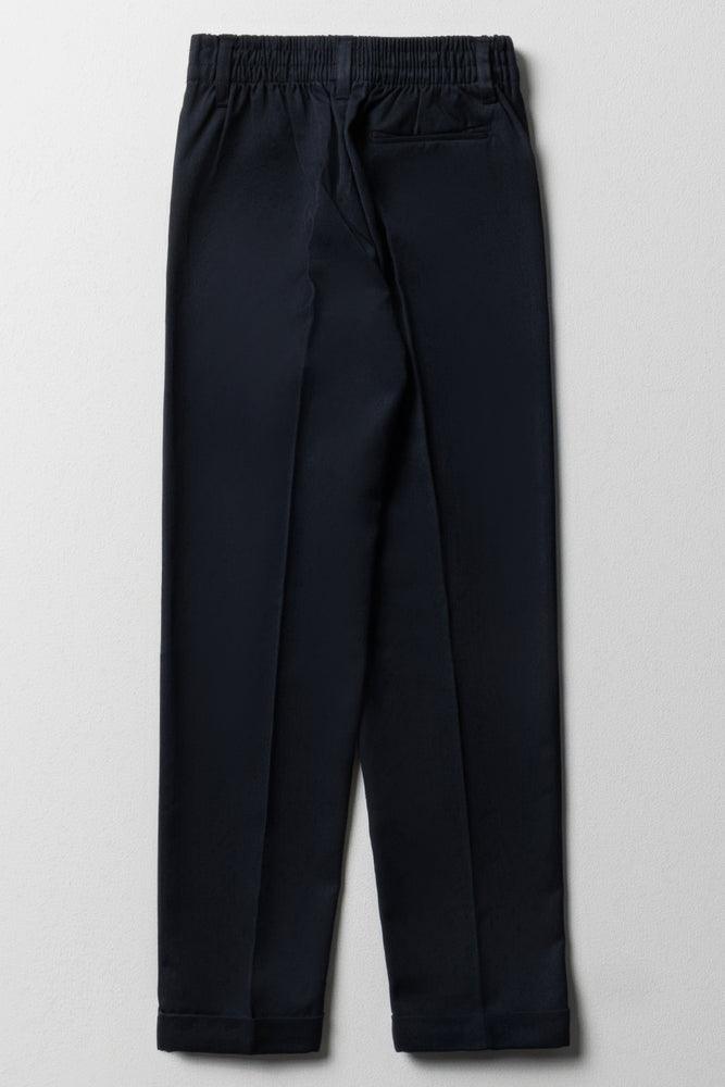Boys Primary School Turn Up Pants Navy (2)