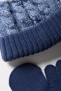 Beanie & Mittens Set Blue (1)