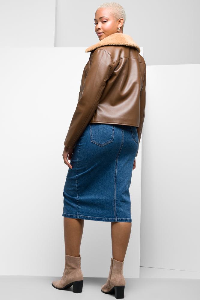 Denim midi skirt 50 2025