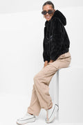 Paris Fur Hoodie Black (1)