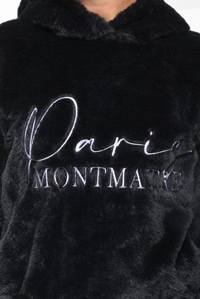 Paris Fur Hoodie Black (3)