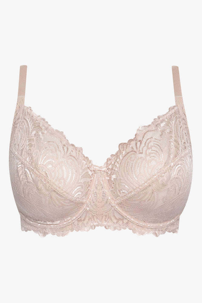Plus Size 2 Pack Lace Non Padded Underwire Bras Black & Natural (2)