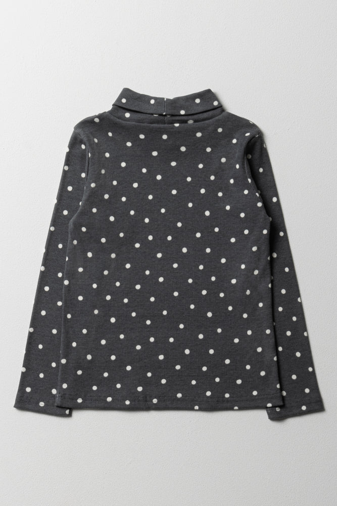 Spot Rib Poloneck Dark Grey (2)