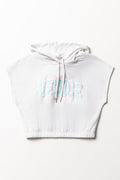 Sleeveless Hoodie Light Grey