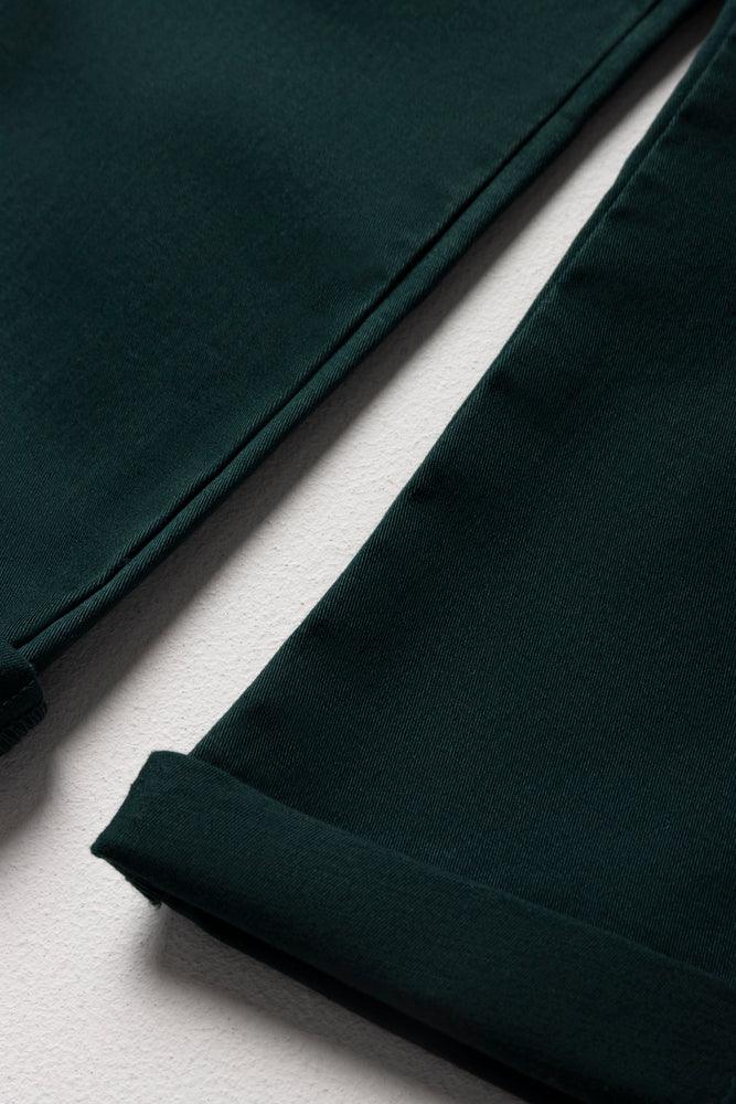 Slim Fit Chino Pants Dark Green (1)
