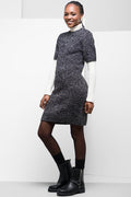 Short Sleeve Knitwear Bodycon Dress Navy (1)