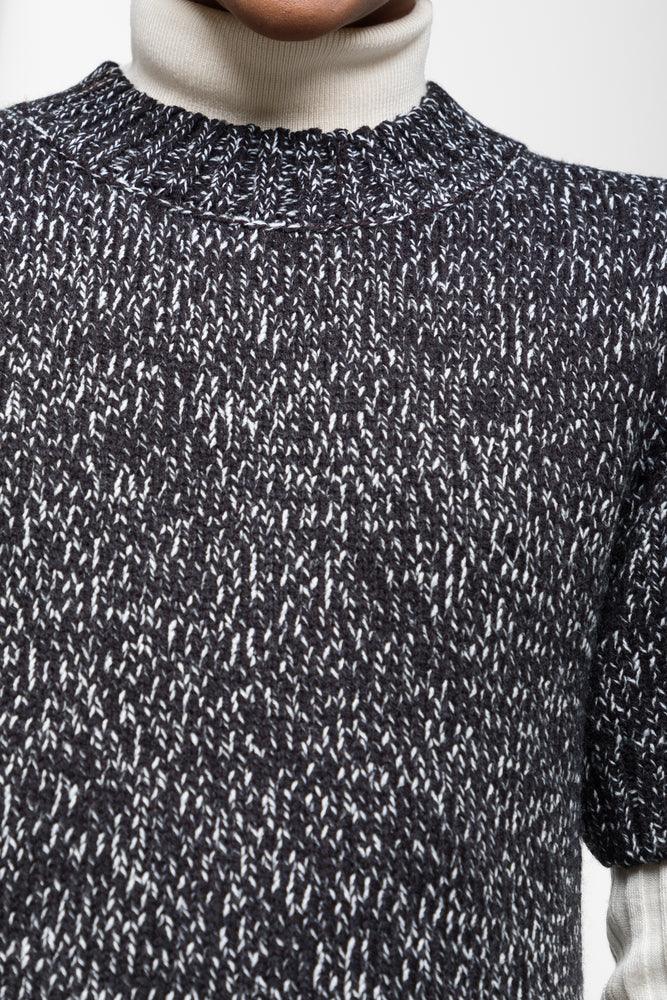 Short Sleeve Knitwear Bodycon Dress Navy (3)