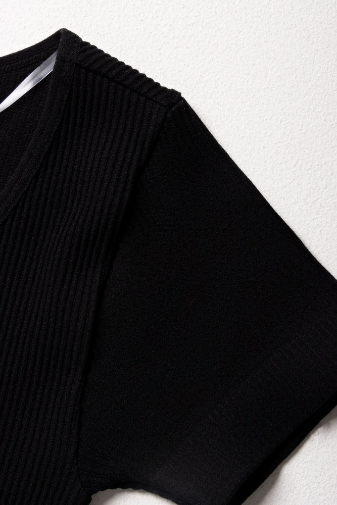 Seamless Short Sleeve Dress Black