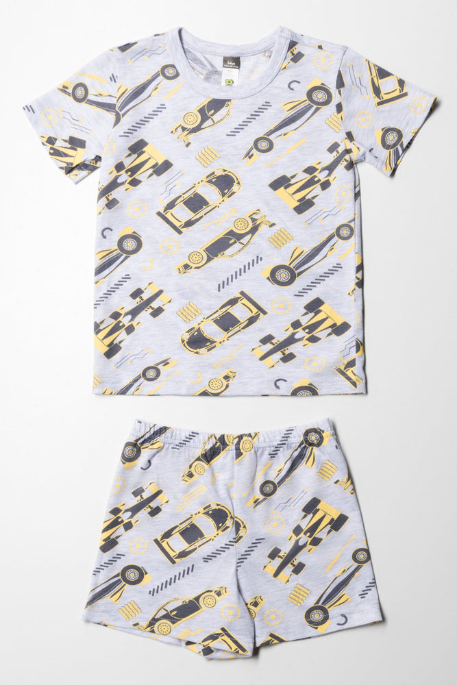 Racing Car Short Sleeve Pyjamas Grey