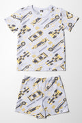 Racing Car Short Sleeve Pyjamas Grey