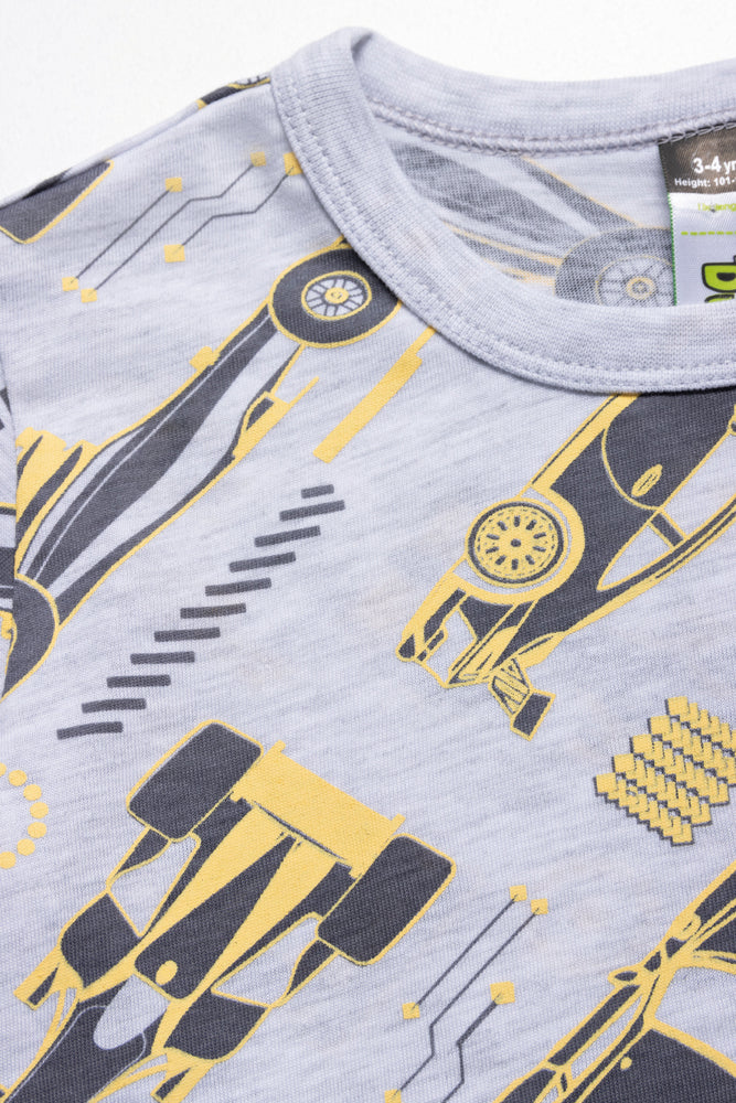 Racing Car Short Sleeve Pyjamas Grey