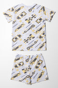 Racing Car Short Sleeve Pyjamas Grey (3)