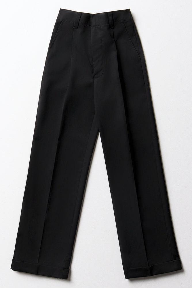 Boys Turn Up Trousers Black Toughees (4)