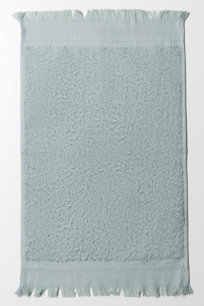 Fringed Guest Towel  Cloud Blue