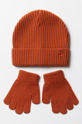 Beanie & Gloves Set Rust