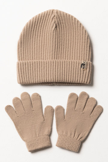Beanie & Gloves Set Natural