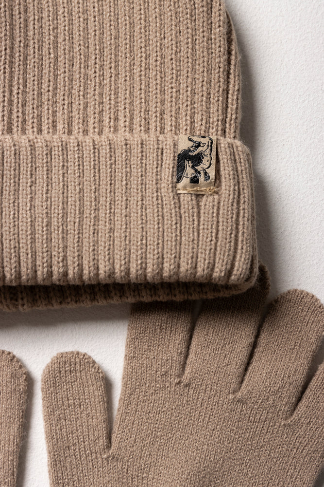 Beanie & Gloves Set Natural (1)