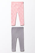 2 Pack Leggings Pink & Grey