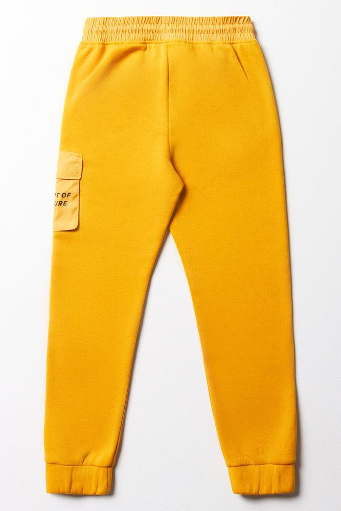 Boys yellow jogging bottoms deals