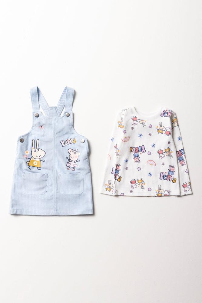 Peppa Pig Corduroy Pinafore Set Blue (2)