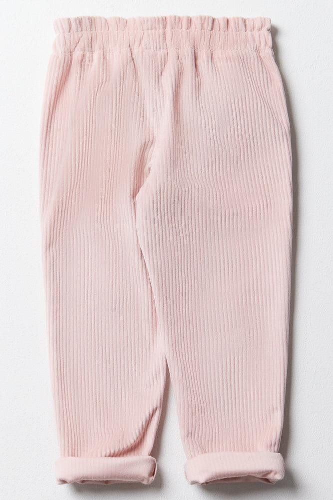 Corduroy Pants With Bow Pink (2)