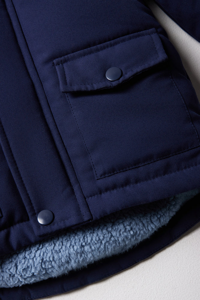 Hooded Parka Jacket Navy (2)