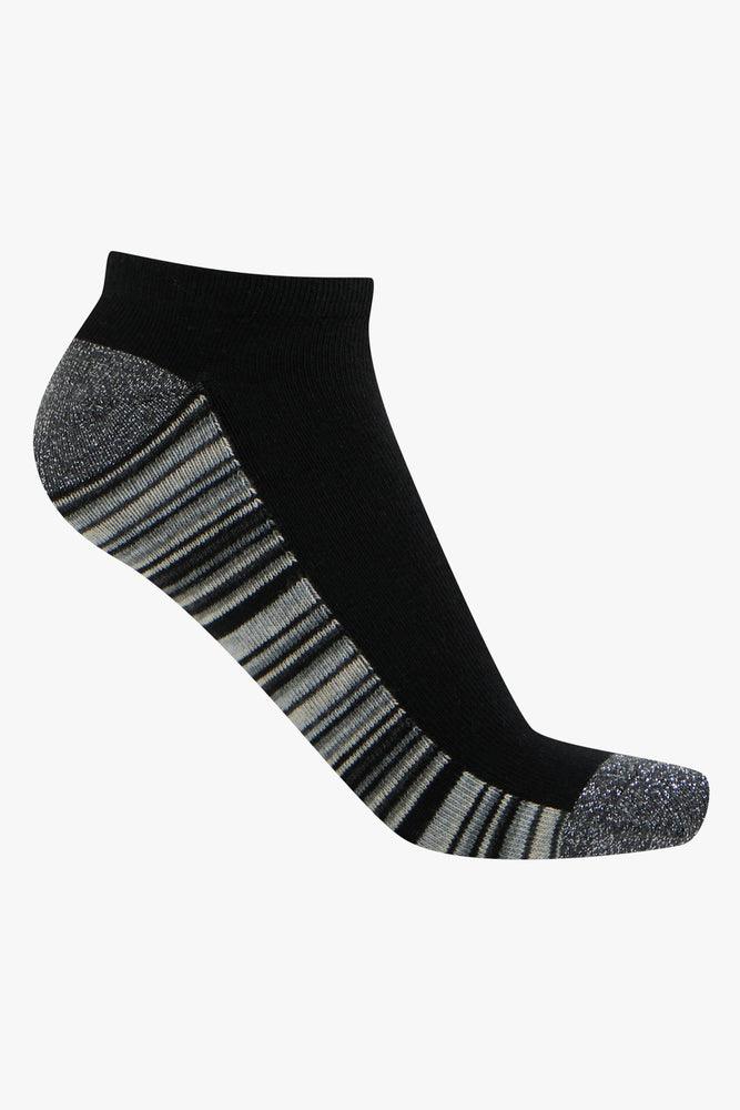 5 Pack Zig Zag Low Cut Socks Black (1)