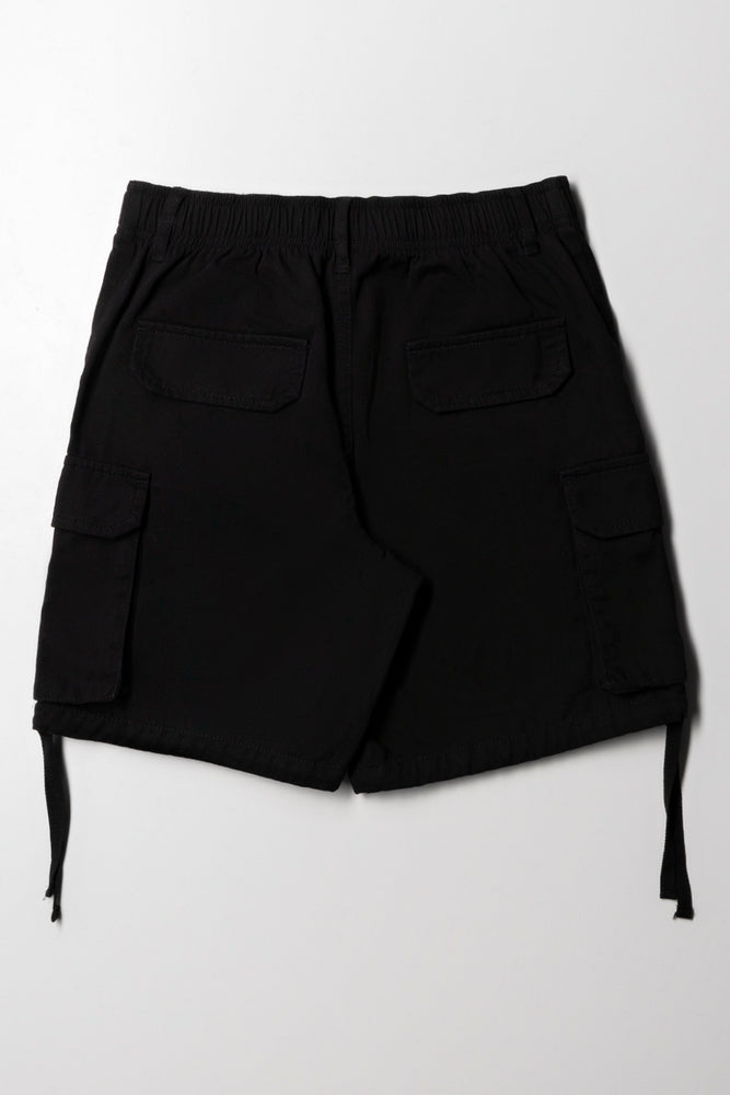Cargo Bermuda Twill Shorts Black (3)