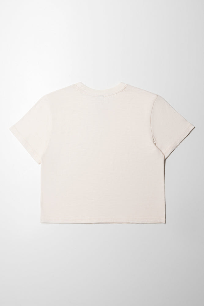 Plain Slub Regular Tshirt White (2)