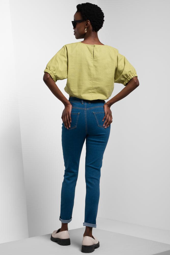 High Rise Skinny Denim Jeans Blue (2)