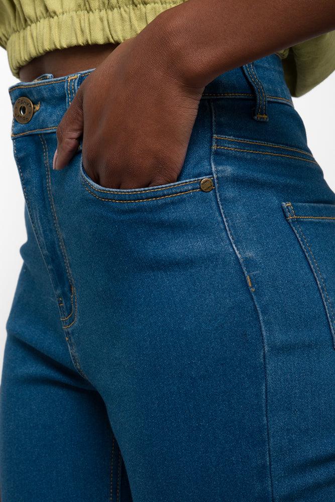 High Rise Skinny Denim Jeans Blue (3)