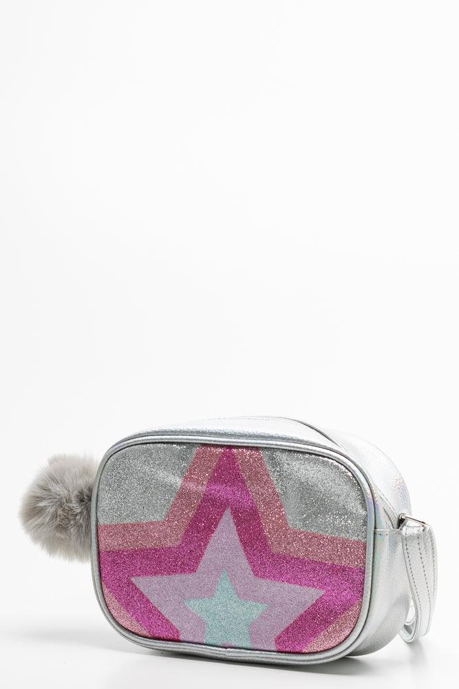 Star Glitter Bag Pink Silver Ackermans