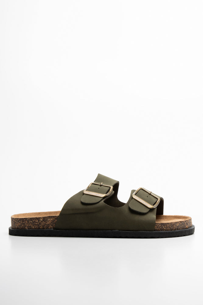 Double Strap Sandal Green