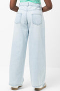 Wide Leg Denim Jeans Light Blue (2)