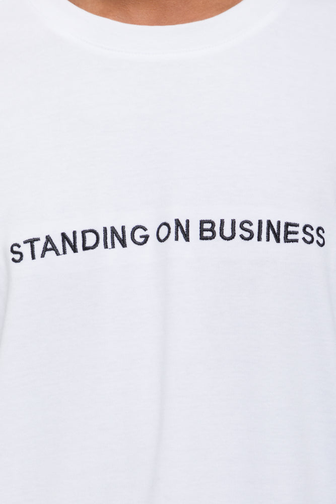 Textured Short Sleeve T-Shirt White (3)