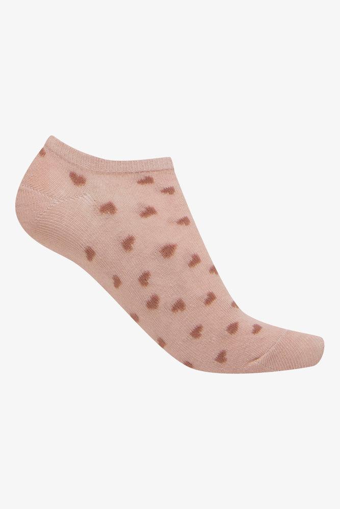 5 Pack Heart Low Cut Socks Light Pink (1)
