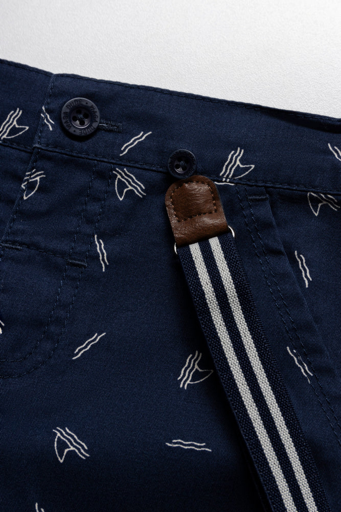 Chino Shorts With Braces Navy (1)